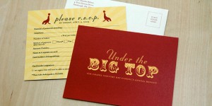 Under the Big Top invitation by Muffinman Studios