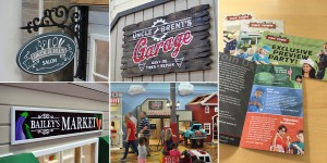 Tiny Town signage and brochures by Muffinman Studios