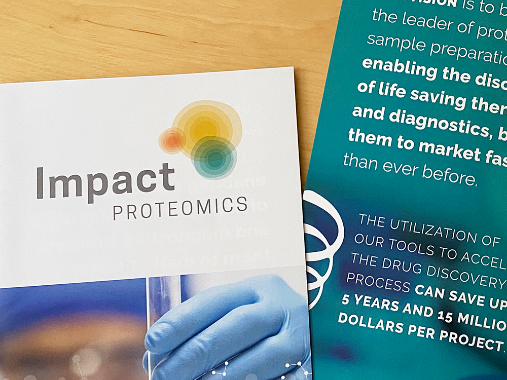 Impact Proteomics Logo and Brochure by Muffinman Studios