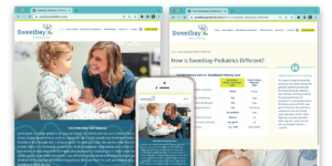 Sweetbay Pediatrics website by Muffinman Studios